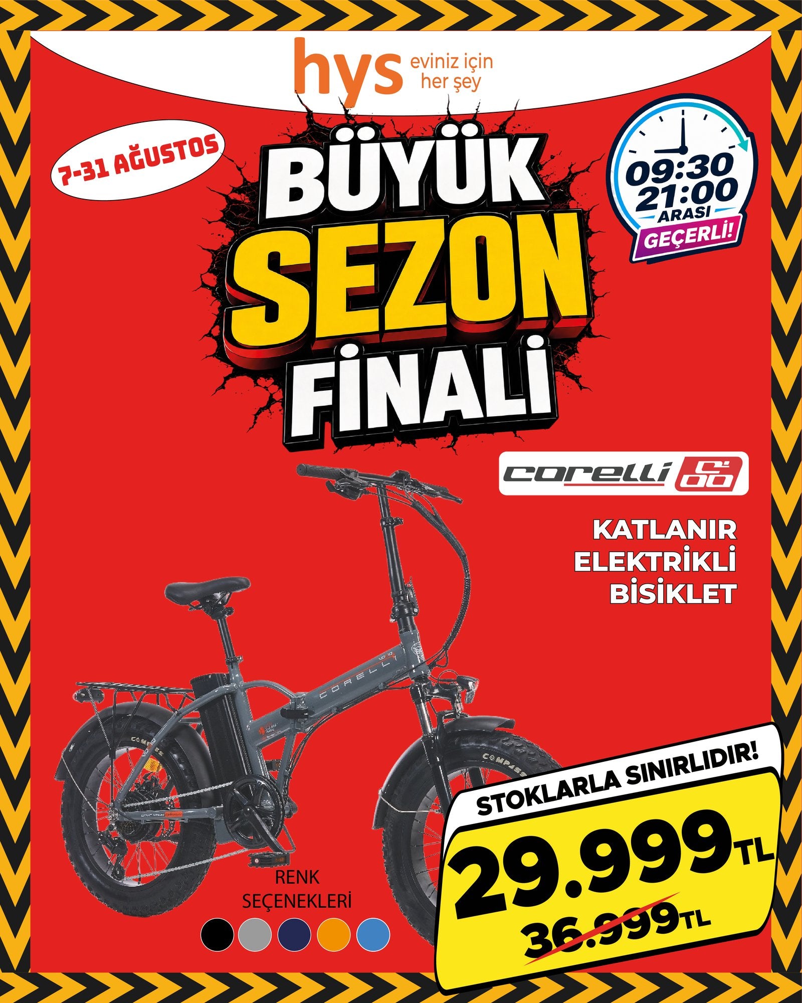 Corelli Katlanır Elektrikli Bisiklet Ürün ana görseli