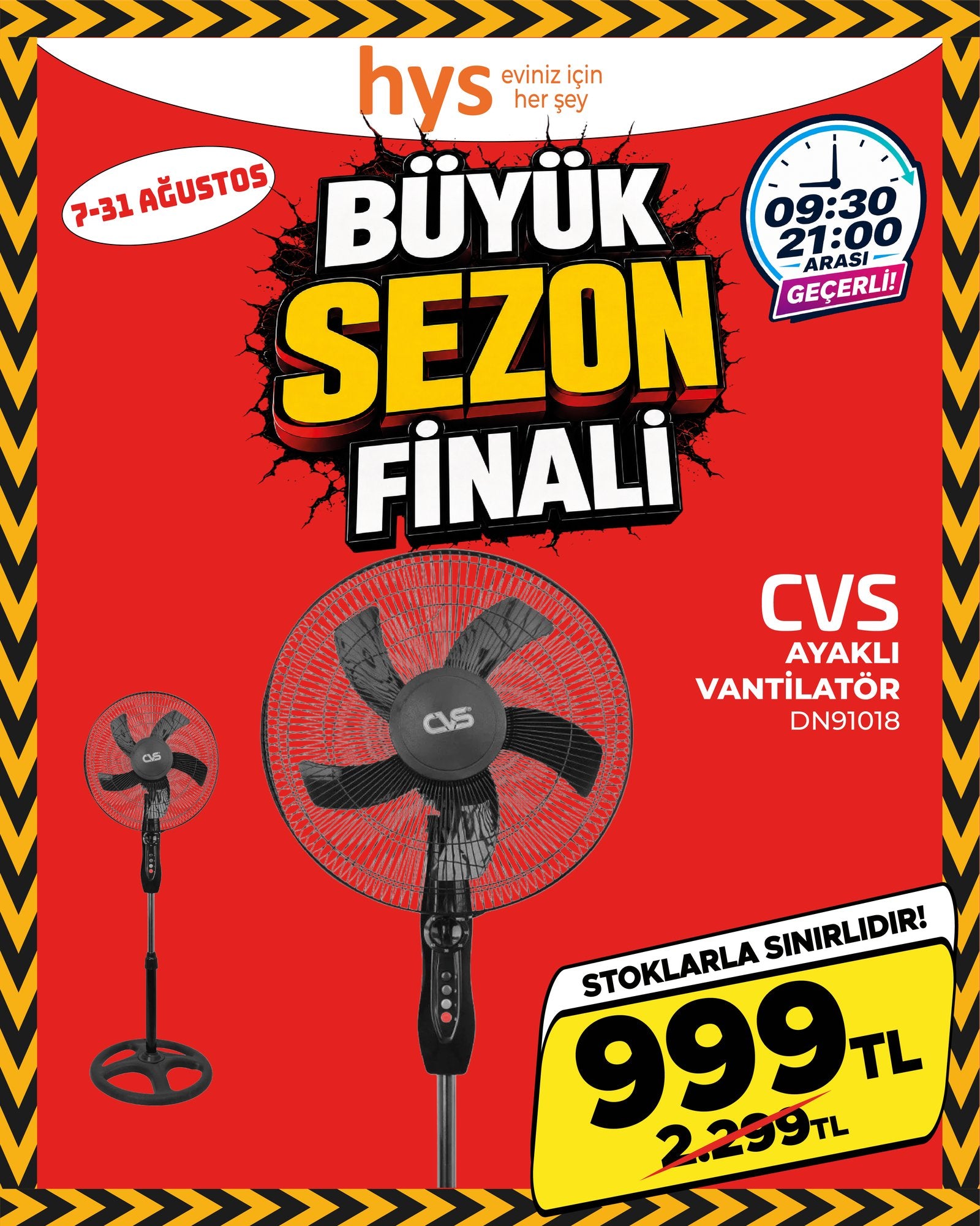 CVS Ayaklı Vantilatör DN 91018 Ürün ana görseli