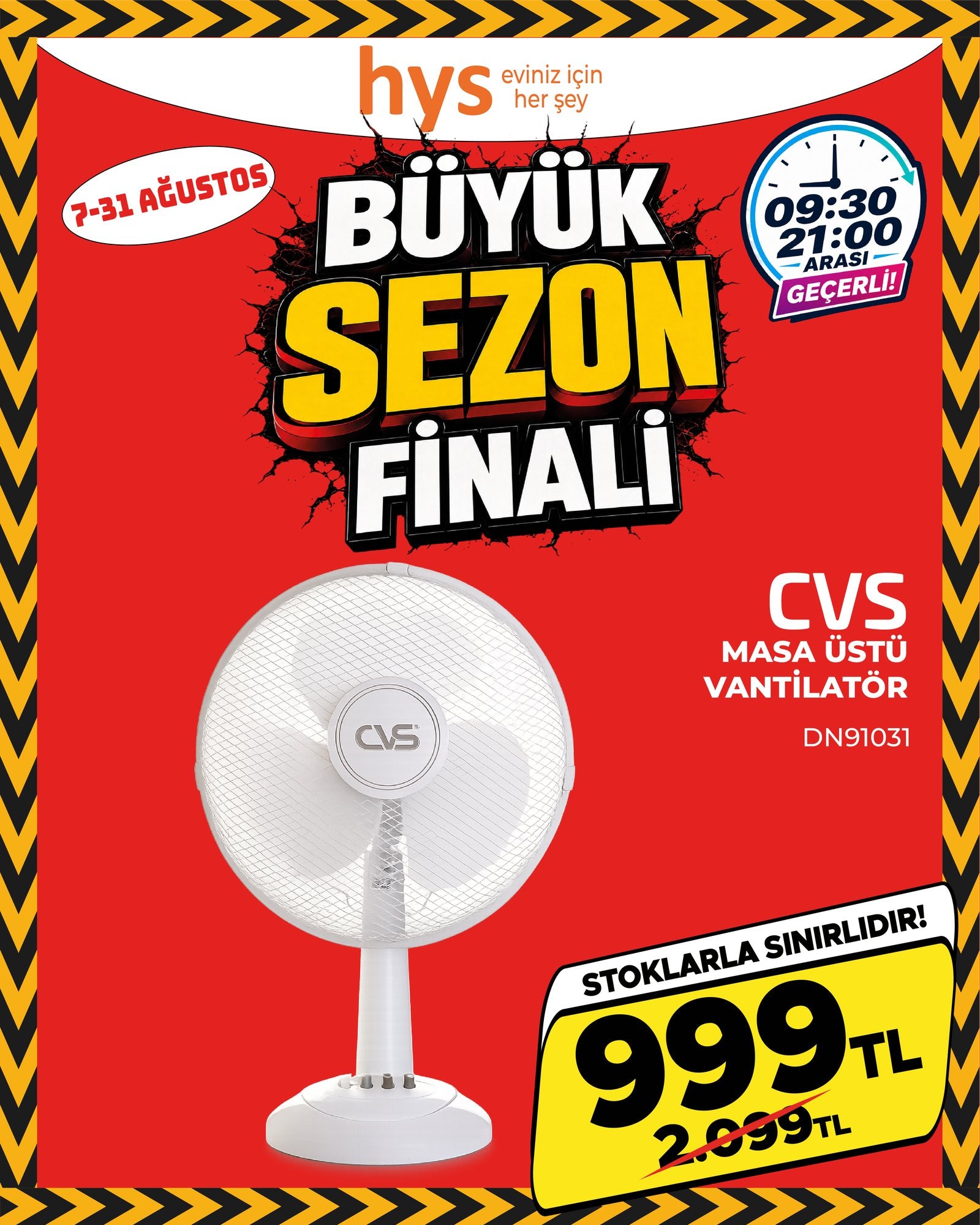 CVS Masa Üstü Vantilatör DN 91031 Ürün ana görseli