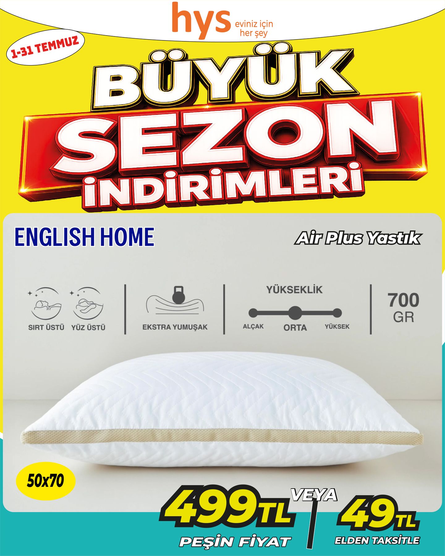 English Home Air Plus Yastık Ürün ana görseli