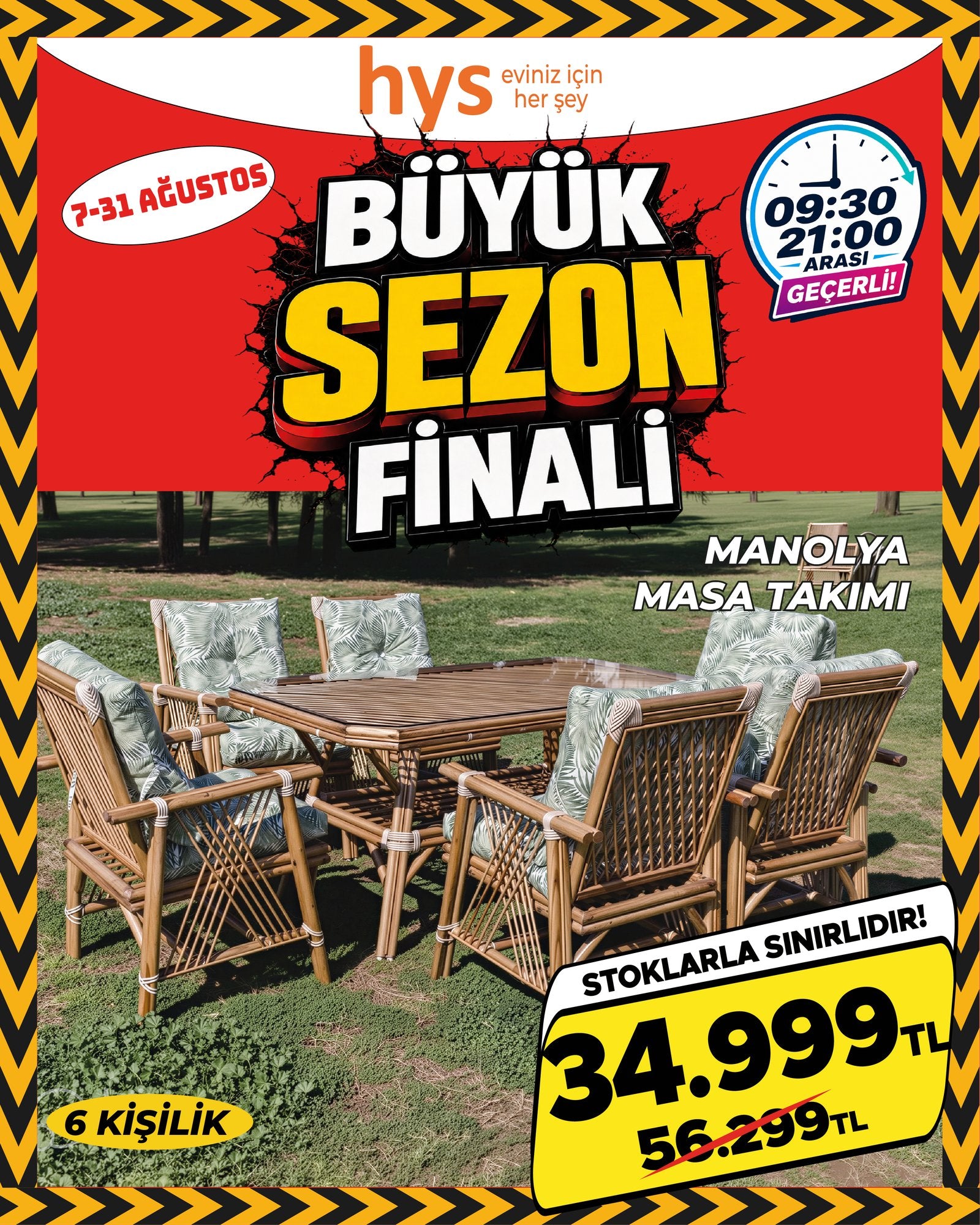 Manolya Masa Takımı 6 Kişilik Ürün ana görseli