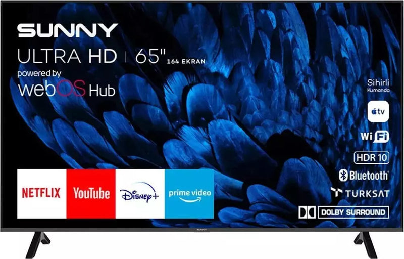Sunny 65" SN65FMN252C-S 165 Ekran Ekran Webos Frameless Smart Led Tv