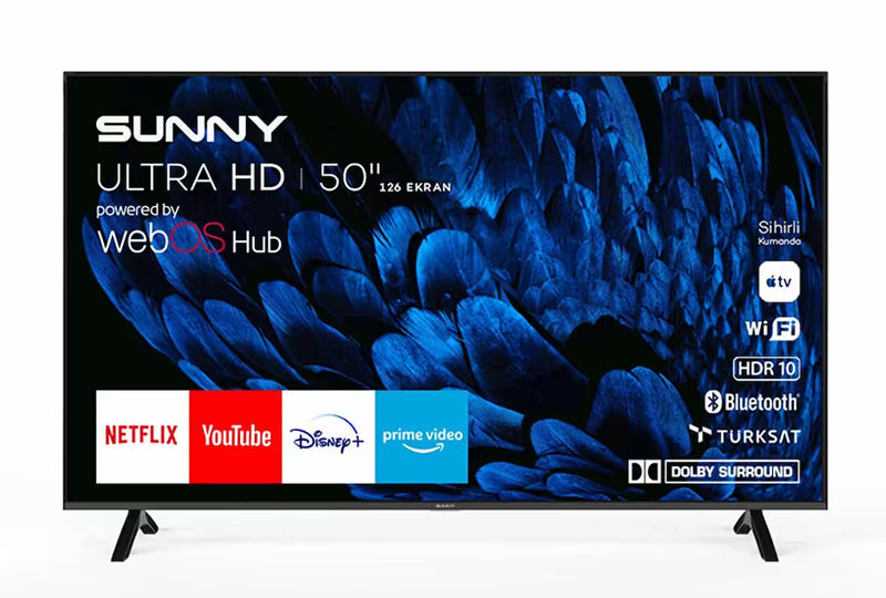 Sunny 50" SN50FMN252C-S 127 Ekran WebOS Frameless Smart LED TV