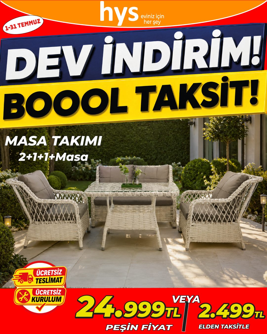 Bahçe Masa Takımı Ürün ana görseli