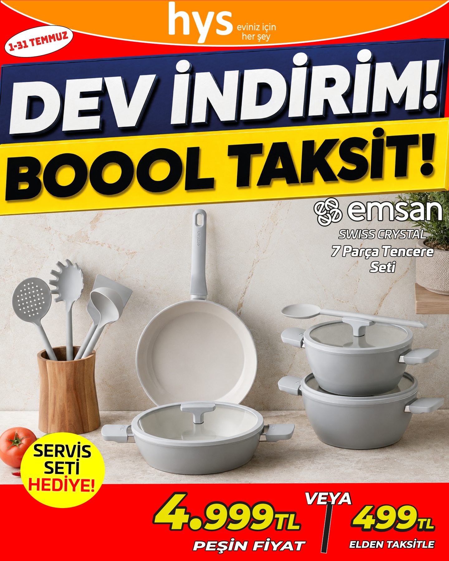 Emsan 7 Parça Tencere Seti