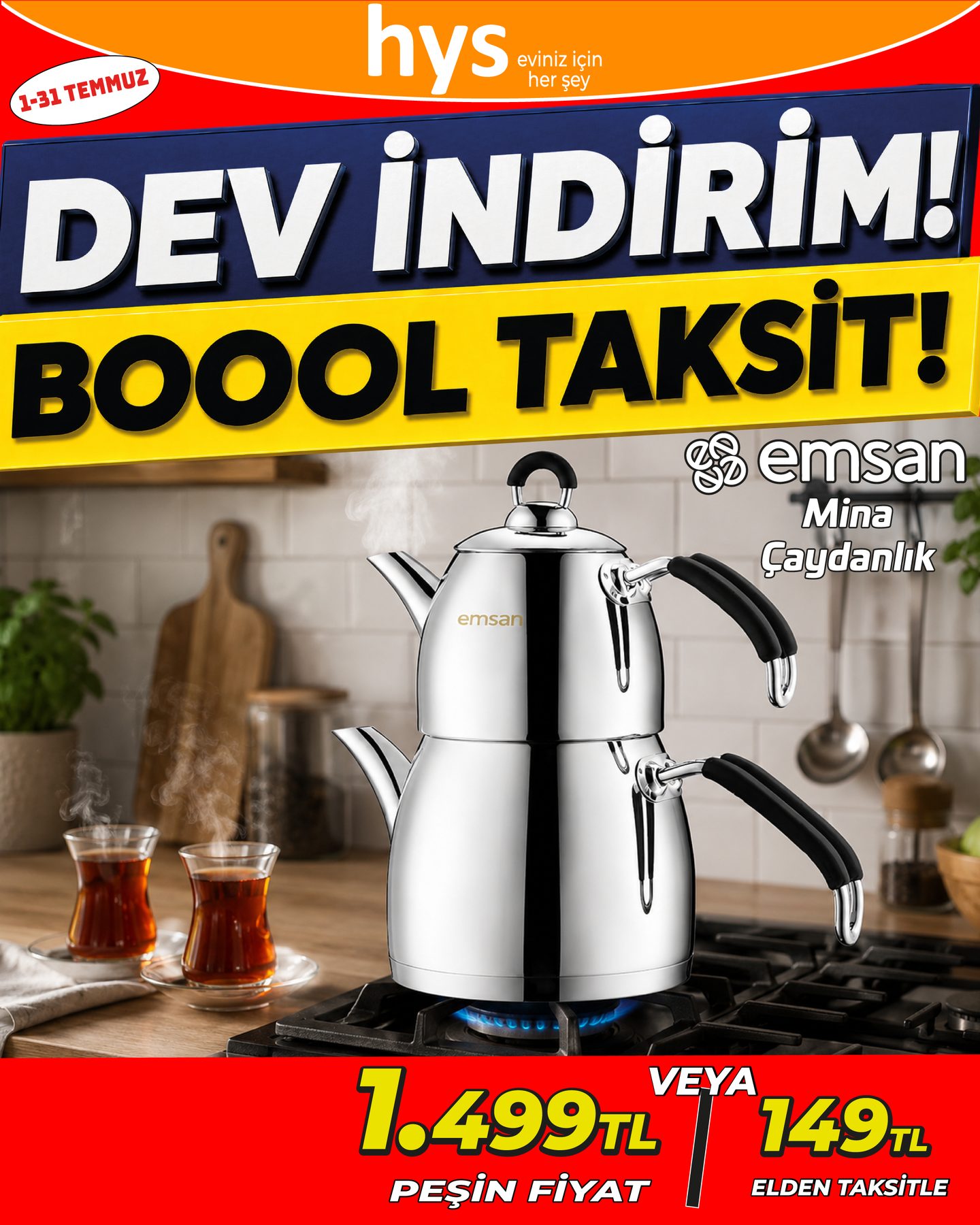 Emsan Mina Çaydanlık