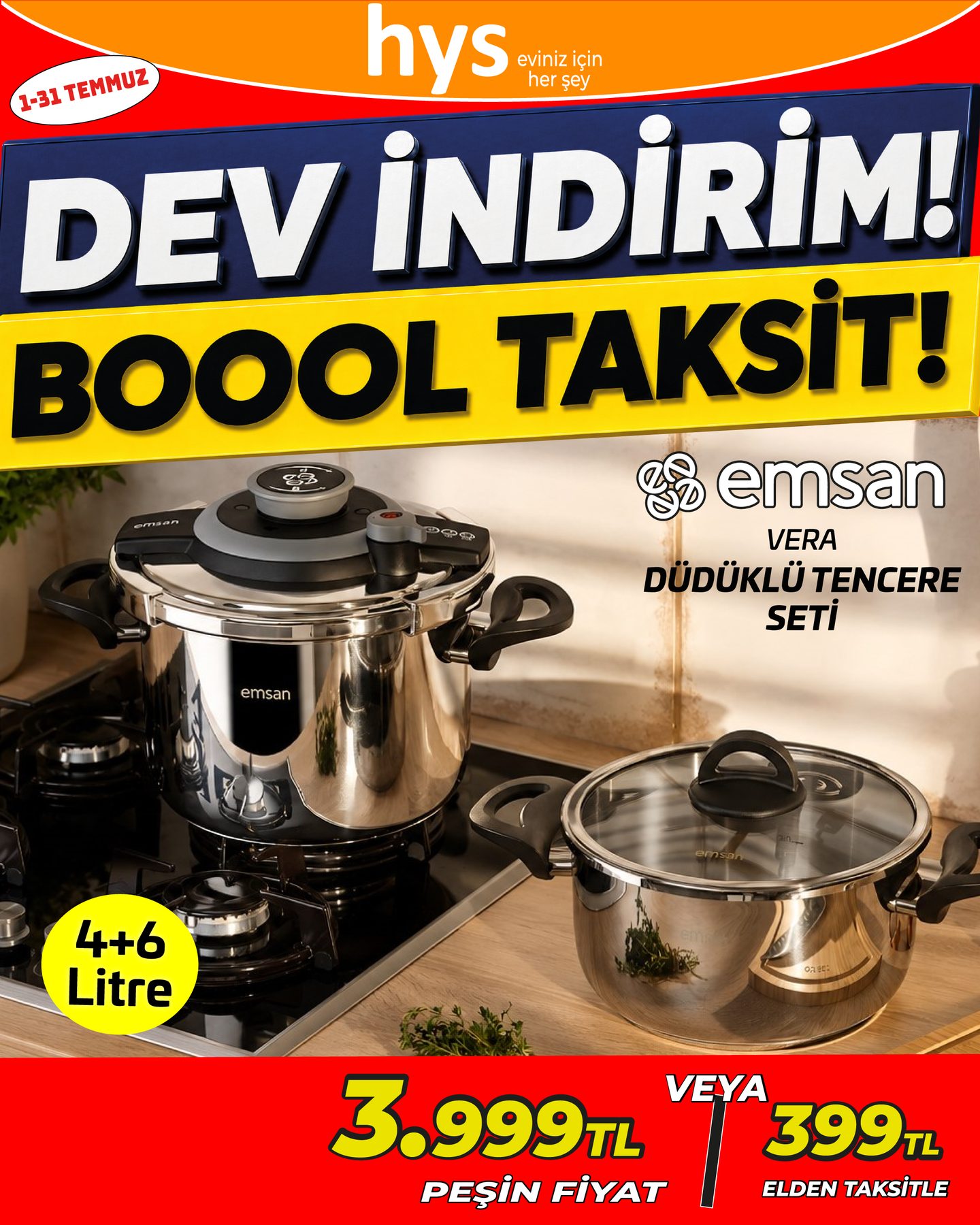 Emsan Vera Düdüklü Tencere Seti Ürün ana görseli