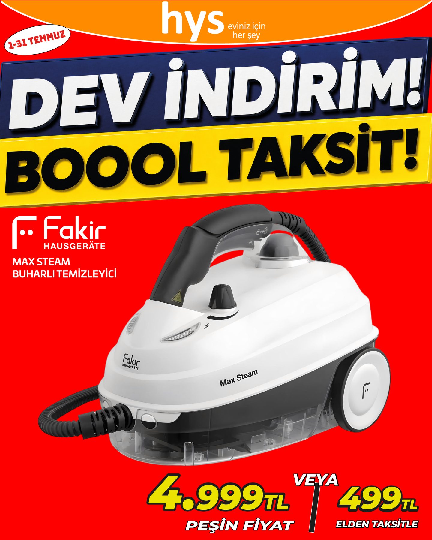 Fakir Max Steam Buharlı Temizleyici