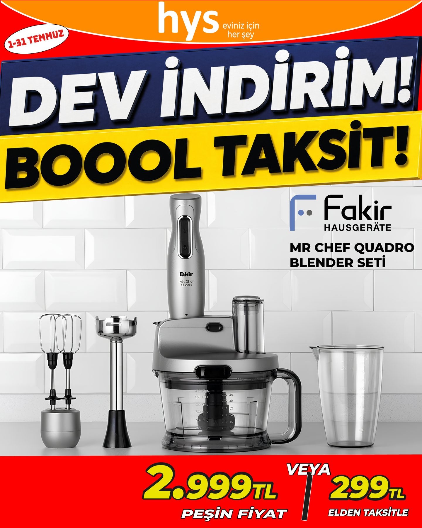 Fakir Mr Chef Quadro Blender Seti Ürün ana görseli