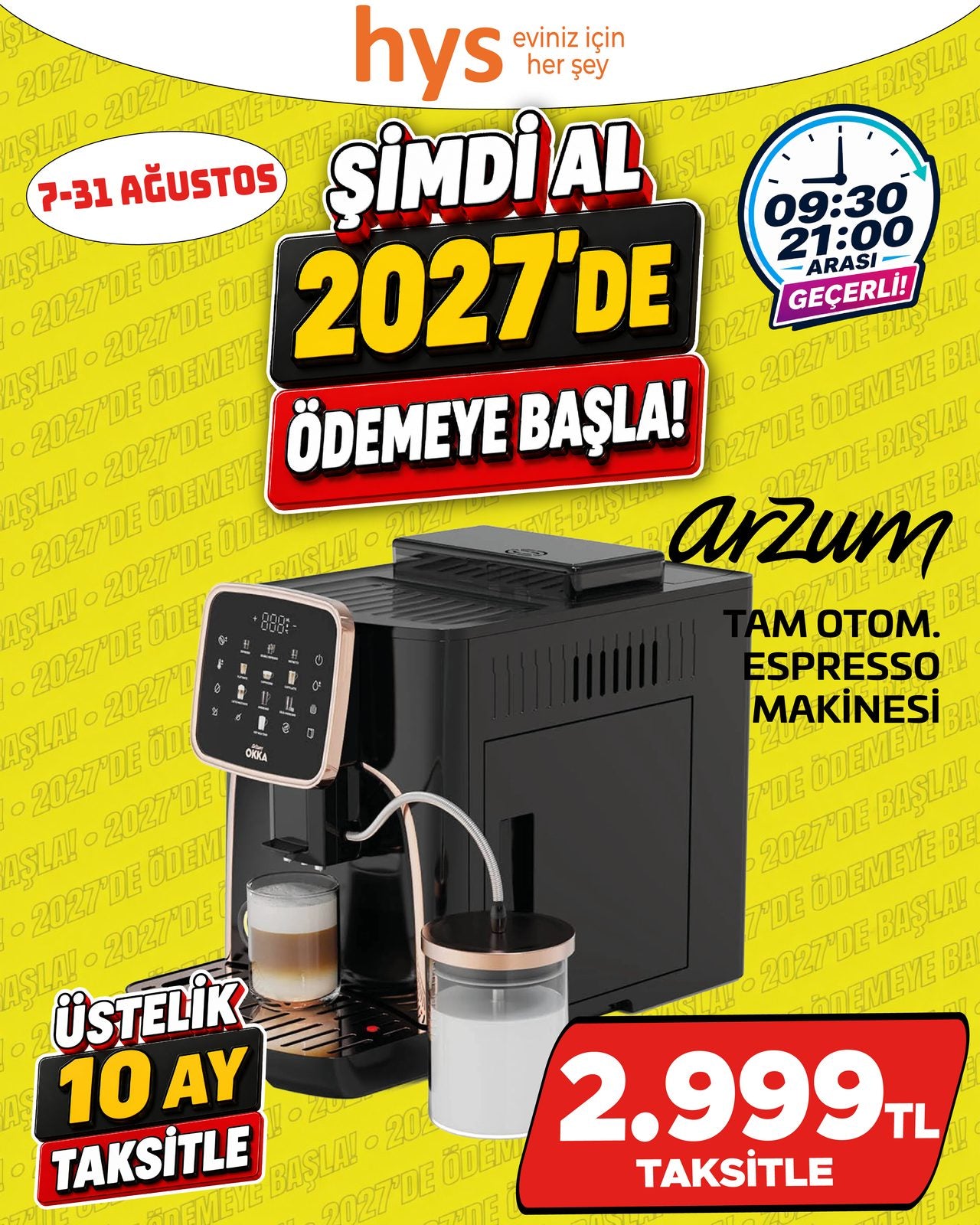 Arzum Tam Otomatik Espresso Makinesi