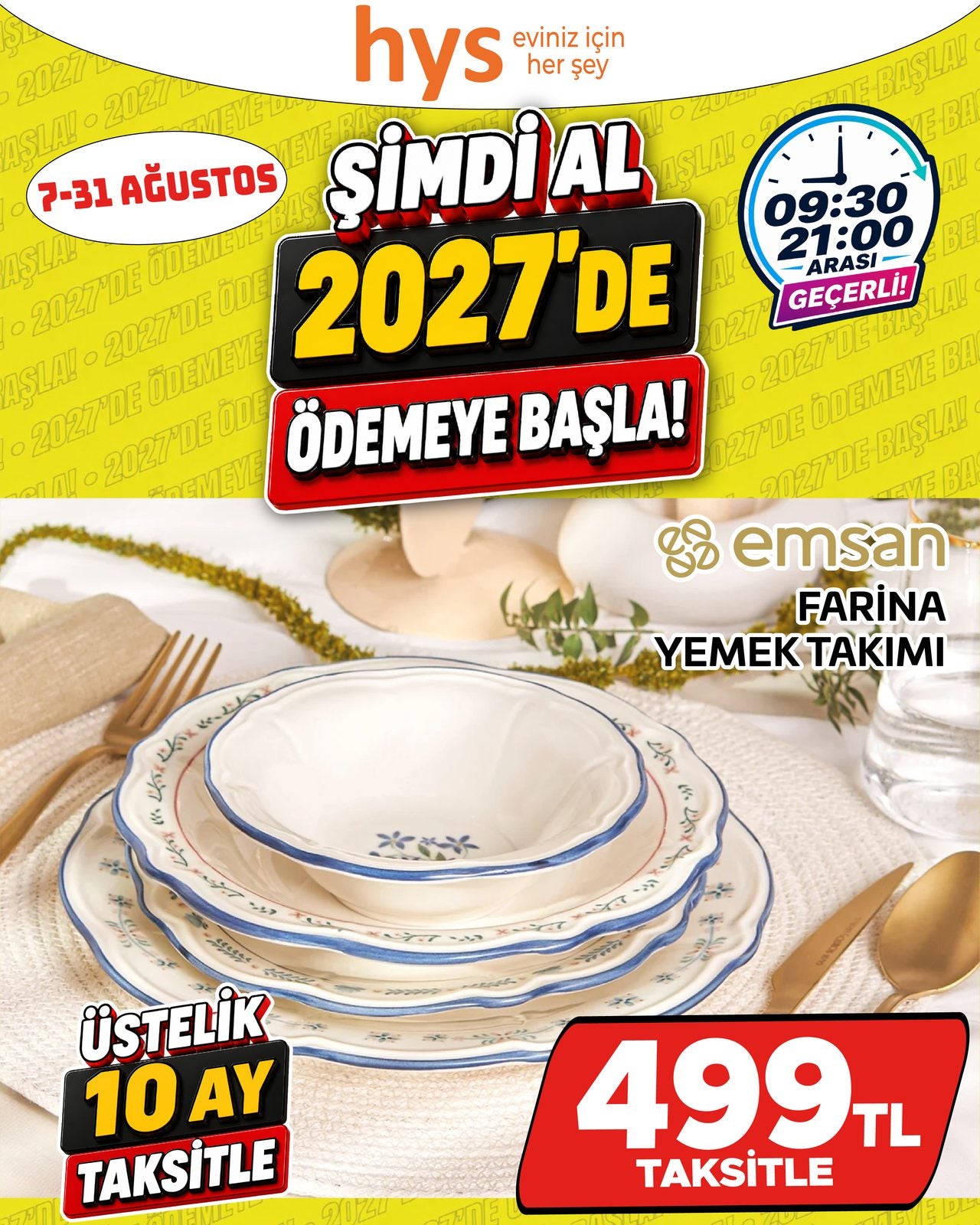Emsan Farina Yemek Takımı