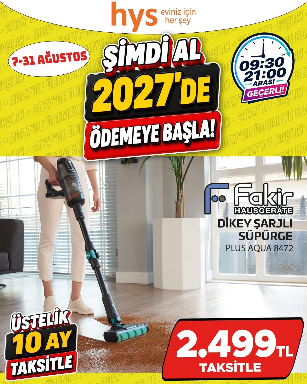 Fakir Dikey Şarjlı Süpürge Plus Aqua 8472 Ürün ana görseli