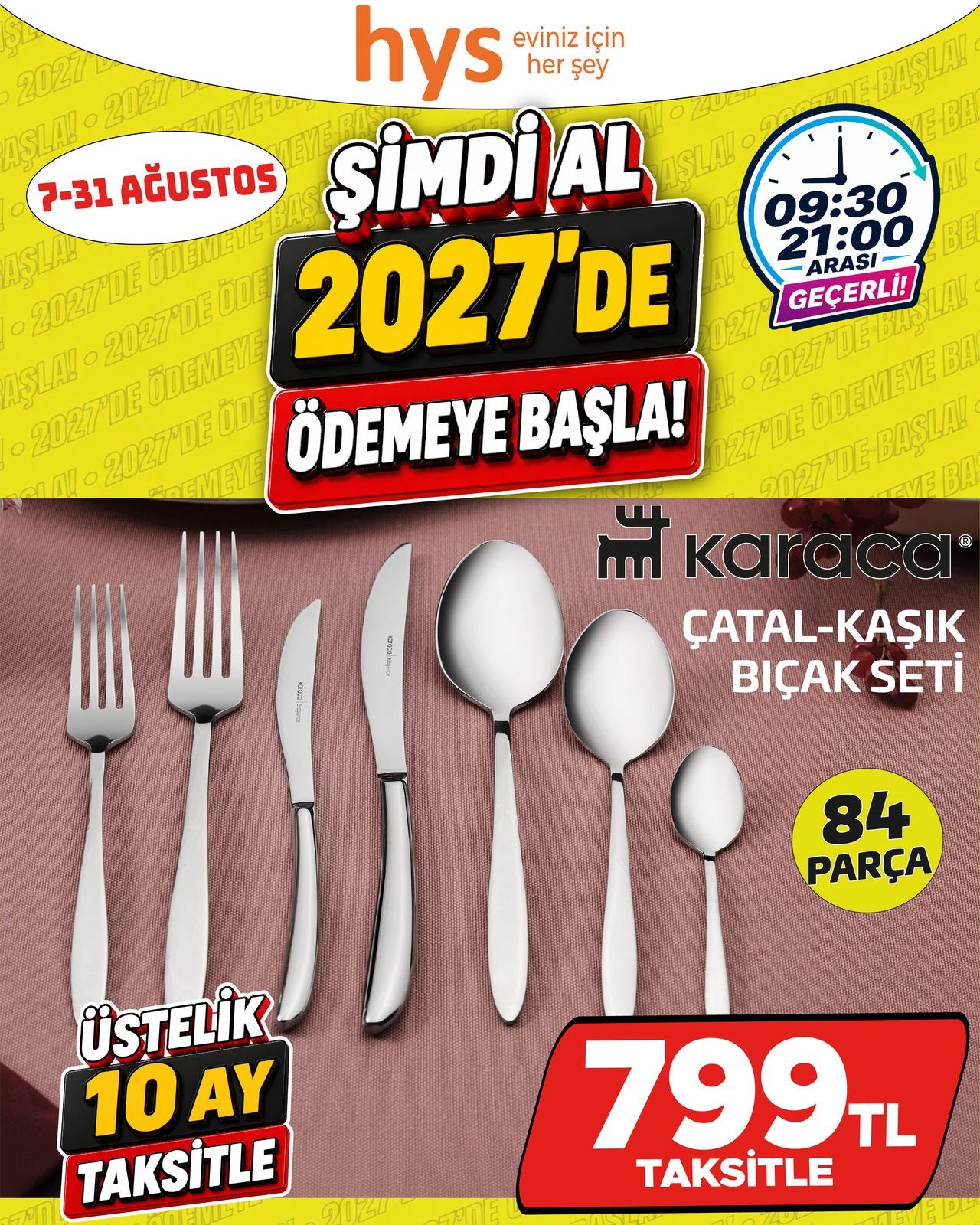 Karaca Çatal Kaşık Bıçak Seti 84 Parça Ürün ana görseli