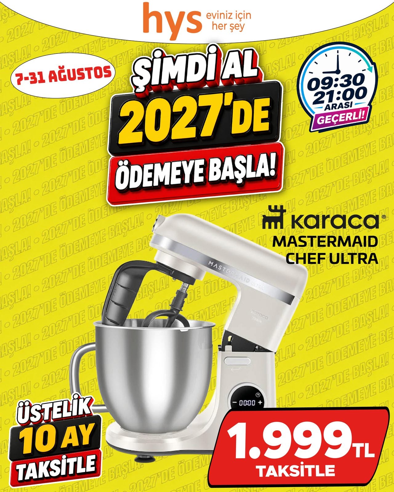 Karaca Mastermaid Chef Ultra Stand Mikser