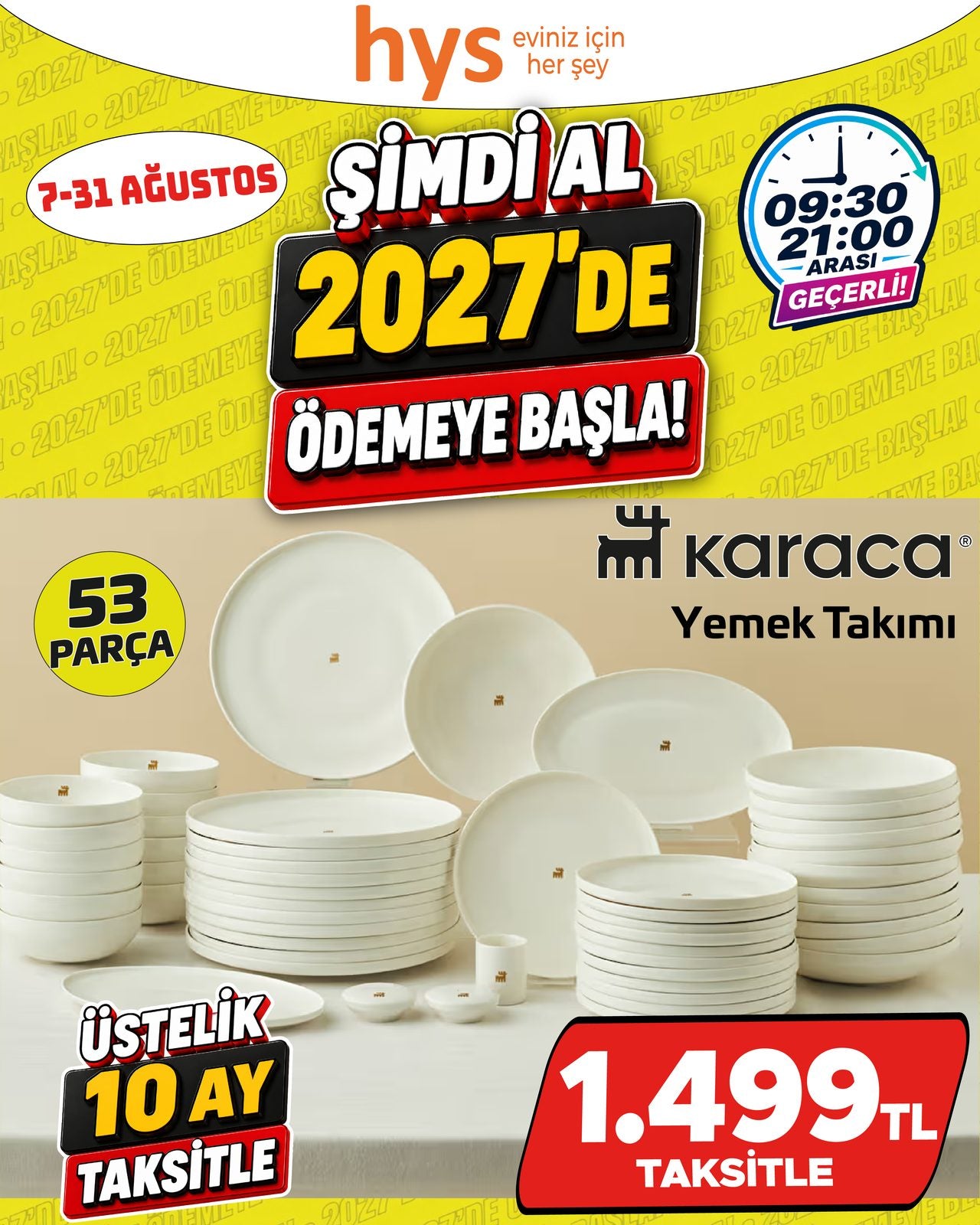 Karaca Yemek Takımı 53 Parça