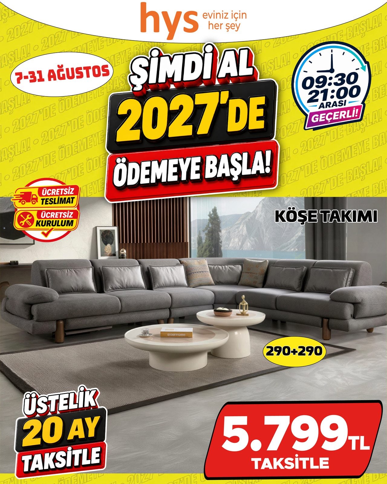 Köşe Takımı 290+290 Ürün ana görseli