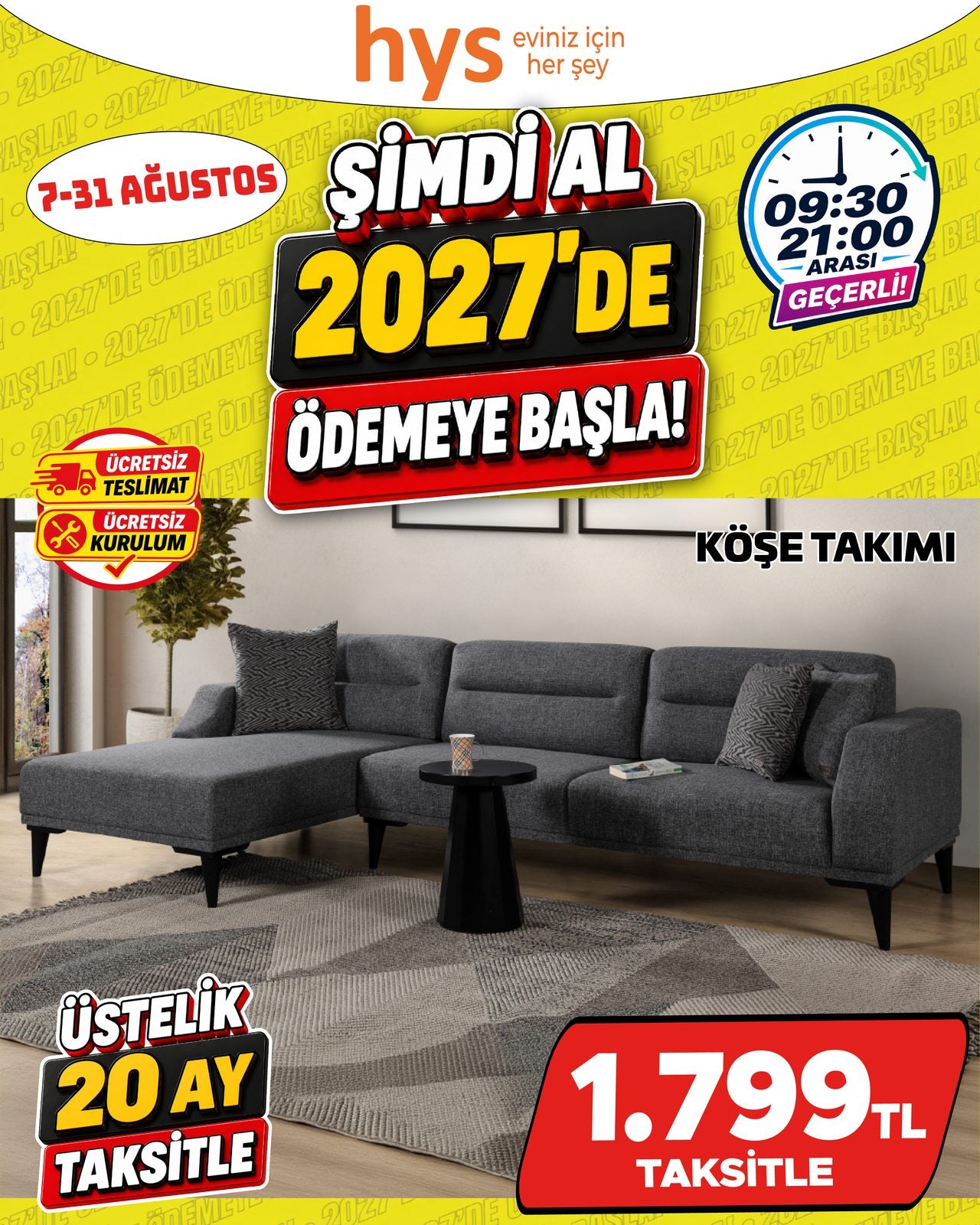 Köşe Takımı Gri Ürün ana görseli