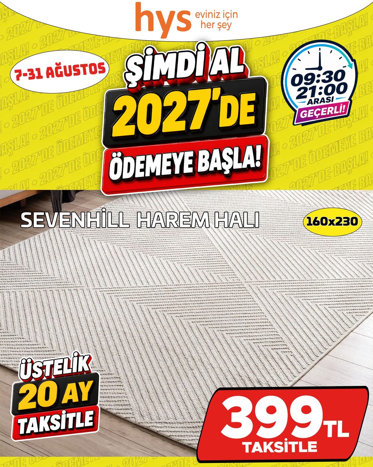 Sevenhill Harem Halı 160x230