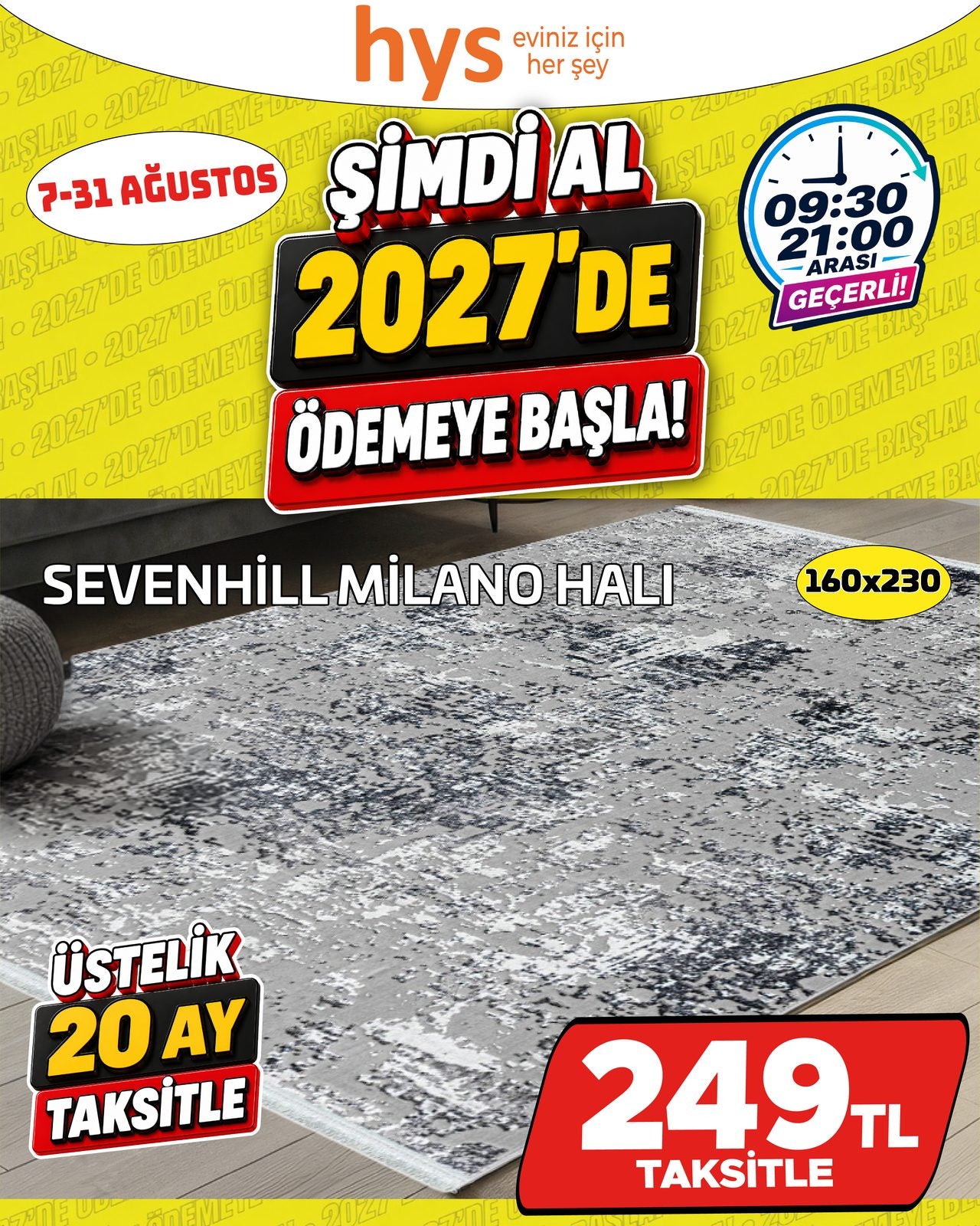 Sevenhill Milano Halı 160x230