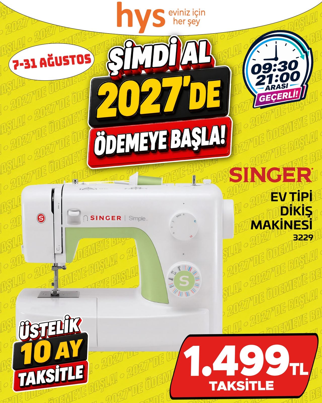 Singer Ev Tipi Dikiş Makinesi