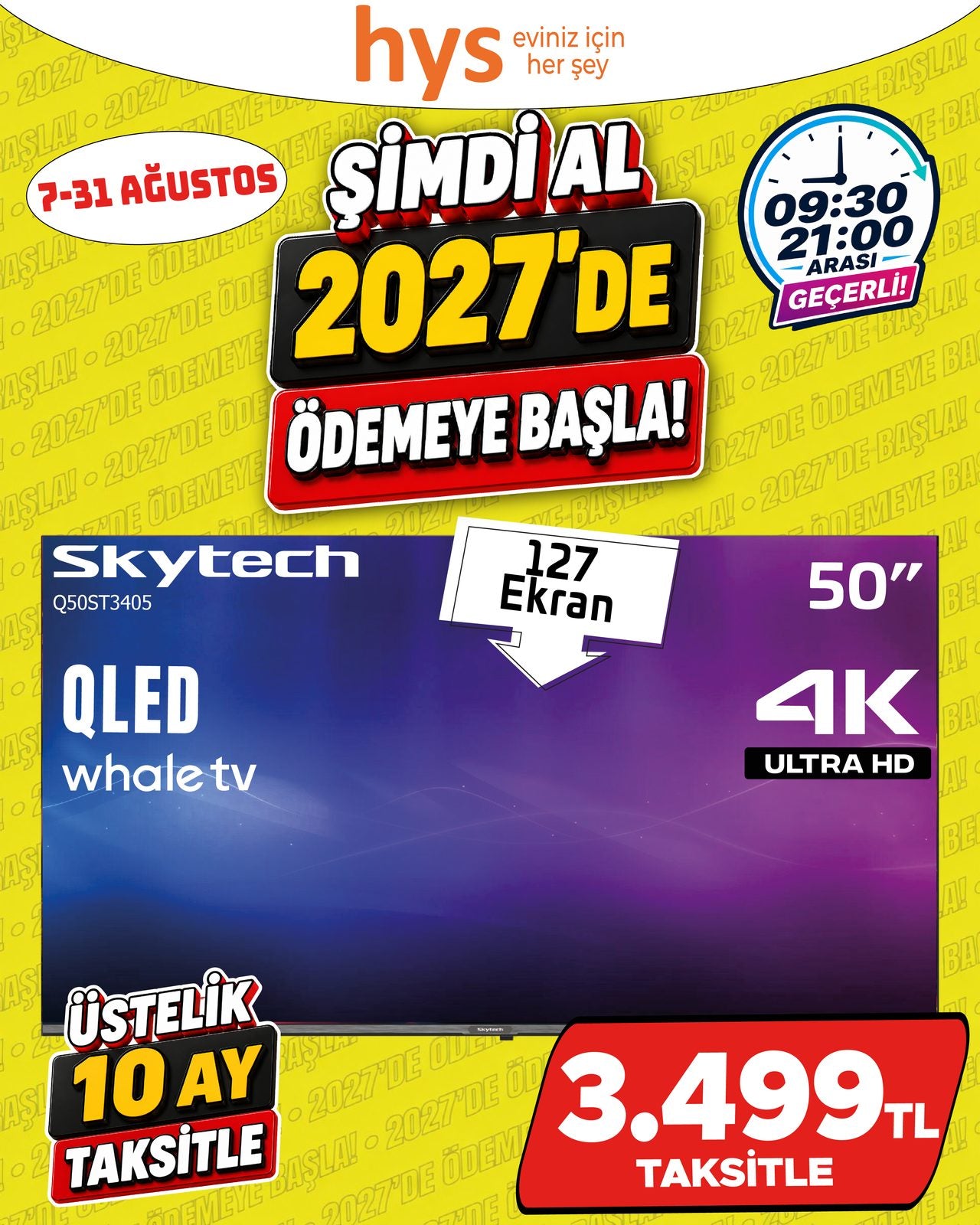 Skytech 50 İnç QLED TV Ürün ana görseli