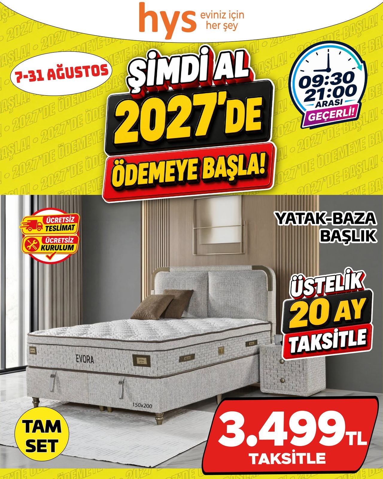 Yatak Baza Başlık 150x200 Ürün ana görseli
