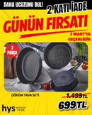 3'lü Döküm Tava Seti