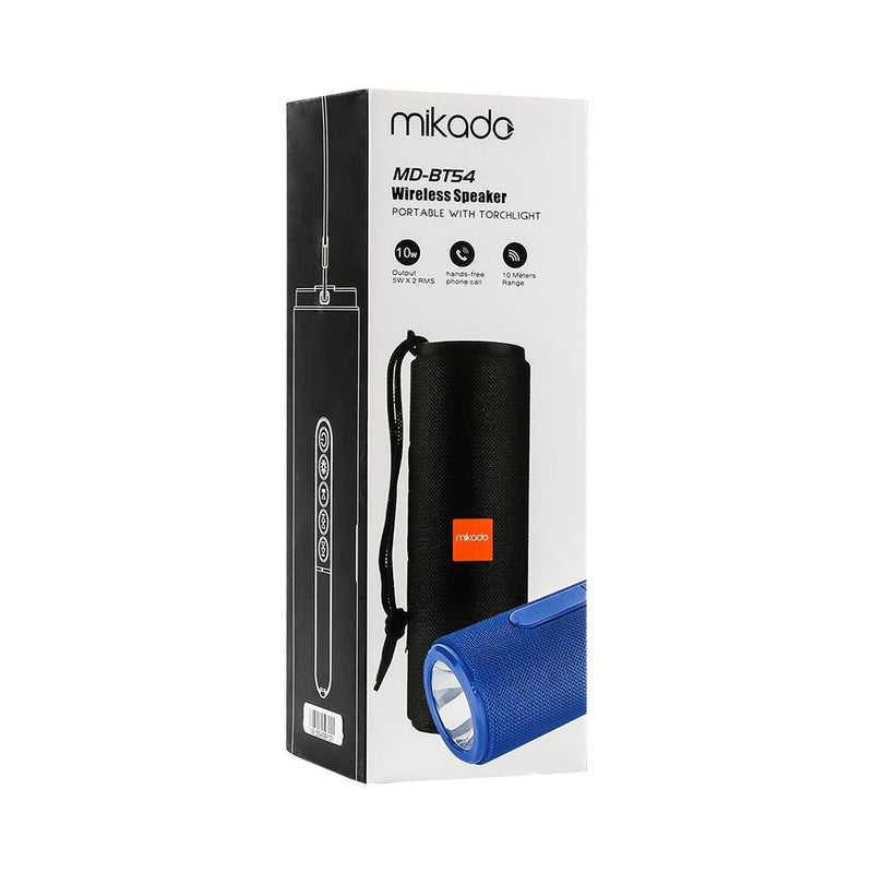 Mikado MD-BT54 Siyah Desenli Bluetooth-Usb-Aux-TF Card Işıklı Speaker
