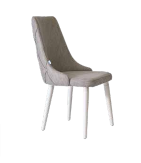 Adl Zümrüt Silver Beyaz Ayaklı Sandalye (Z-903)