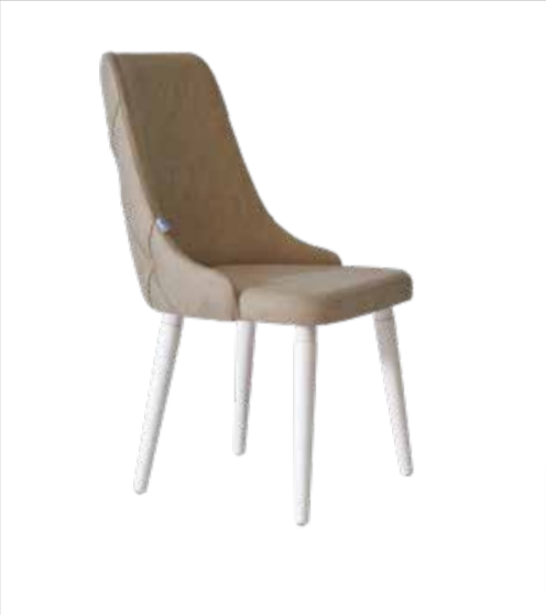 Adl Zümrüt Kapuçino Beyaz Ayaklı Sandalye (Z-905)